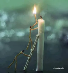 چطوری ببین شمع روشن میکنه جالب زیبا ....
