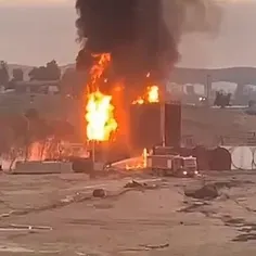 ♨️آتش سوزی بزرگ در انبار مشتقات نفتی در نزدیکی اربیل رخ د