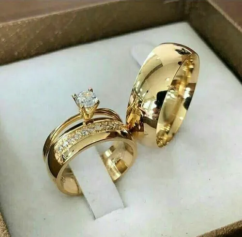 ست حلقه ازدواج نامزدی جواهرات زیورالات ایده طرح انگشتر عر