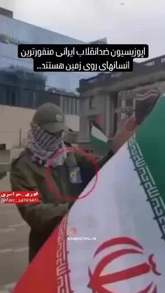 حضور مردی با لباس مقدس سپاه در تظاهرات ضدصهونیستی باعث سو