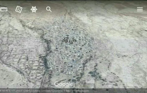 علی آباد لارستان در نقشه هوایی من علی آبادی هستم لار لارس