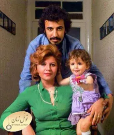 زنده یاد #علی_حاتمی در کنار همسرش #زری_خوشکام و دخترش #لی