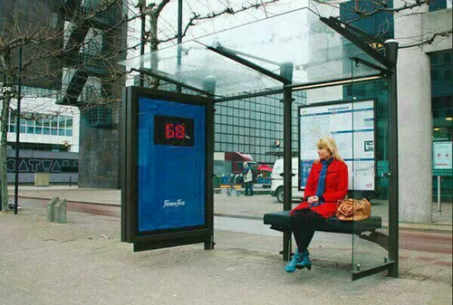تبلیغی خلاقانه در ایستگاه اتوبوس