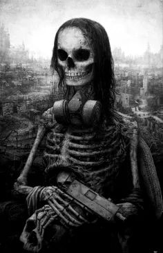 #edited_monaliza #horror #creepy #skeleton #dark #blackAn