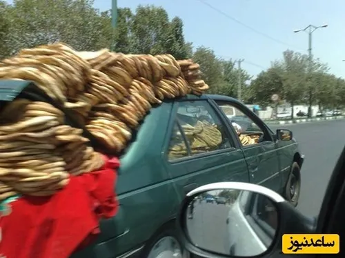 خلاقیت خنده دار برای حمل نان بربری با ماشین آردی😂👍