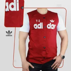 🔸 تیشرت مردانه آستین کوتاه سفید قرمز Adidas مدل 1452