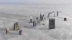 نمایی از بالای برج خلیفه دبی