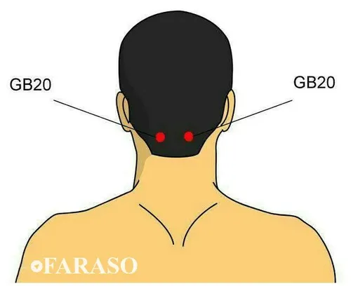 ماساژ نقطه GB20 در سردردهای تنشی و میگرنی که از ناحیه پشت