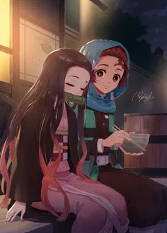 #Tanjiro😇 🌿   #Nezuko🙃 🌸  #anime_fan_art🦄  #Demon_Slayer🌖