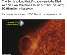 صدای انفجارات حاصل از کنش های روی سطح خورشید به قدری بلند