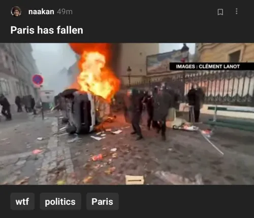 تیتر: پاریس سقوط کرد!