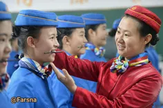 تمرین لبخند برای کارآموزان مهمانداری قطار . . .چین .