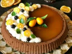 #کیک شکلاتی با سس پرتقالی