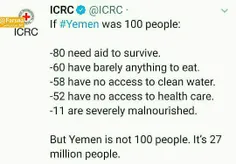 توییت تکان دهنده  صلیب سرخ در مورد یمن