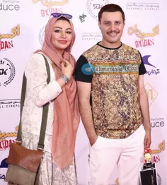 مه لقا باقری و همسرش جواد عزتی