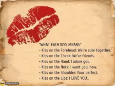 معانى بوسه‌هاى مختلف‌رو میدونید ؟