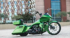 harley_davidson_road_glide_custom_bike_green