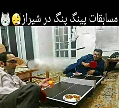 مسابقات پینگ پنگ در شیراز🙄 😂