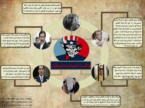 ✔ ️ اینفوگرافیک / عاقبت اعتماد به شیطان ☝ ️