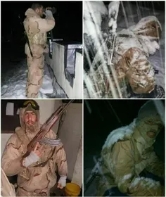 تصاویری از سربازان مرزبان عزیز ایرانی زیر بارش برف و سرما