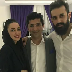 مهناز افشار و همسرشون در کنار سعید معروف