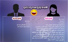 تفاوت زبان مردان و زنان !😂