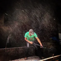 A Nepalese man works on a construction site. #constructio