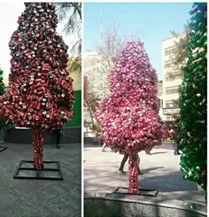 درخت های بازیافتی زیبا که در آستانه نوروز در تهران درست ش