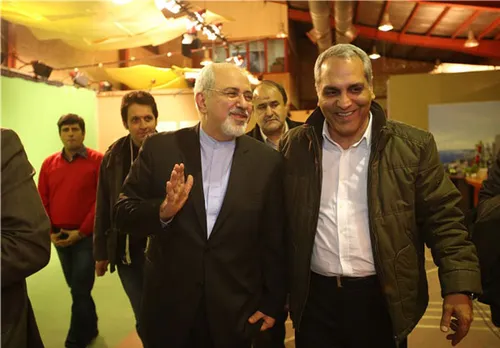 مهران مدیری در کنار محمد جواد ظریف