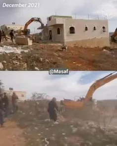 تخریب خانه های فلسطینیان توسط اسرائیل غاصب!

