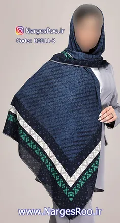 روسری نخی ژاکارد – دور دست دوز – در ۶ ترکیب رنگ شیک و خاص
