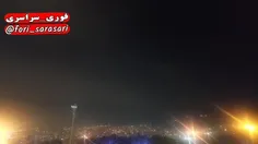 ♨️نمایی از شهر تهران در شب چهارشنبه‌ آخر سال