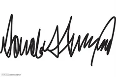 امضای عجیب رئیس‌ جمهور جدید آمریکا
