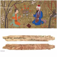 تصویر یک لوح چوبی مربوط به 1300 سال قبل در ژاپن که ثابت م
