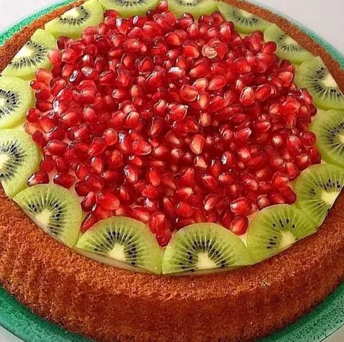 تارت کیک میوه ای با کرم