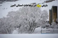 بارش برف در ارتفاعات استان البرز