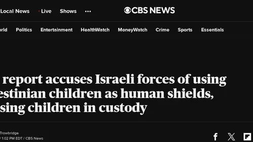 🔻israel is using human shields in Gaza. Also a U.N. repor