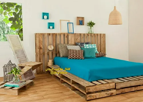 باورت میشه این تخت با پالت چوبی ساخته شده باشه