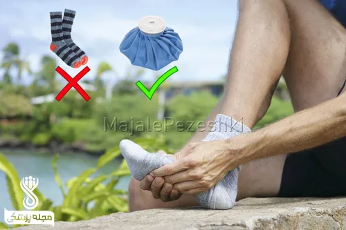 گرم کردن پای پیچ خورده و آسیب دیده اشتباه است زیرا :