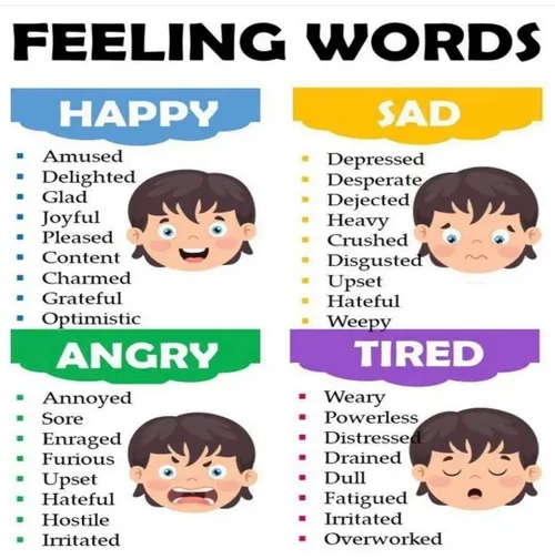لغات مربوط به احساس