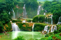 آبشار دتیان واقع در مرز چین و ویتنام