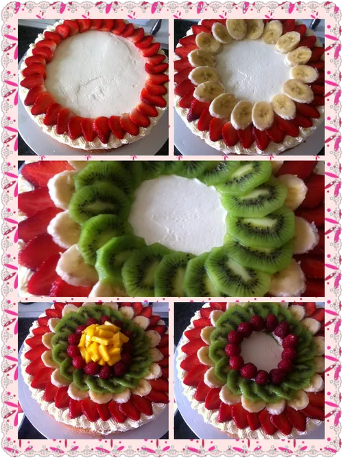 مراحل درست کردن کیک میوه ای خوشمزه(5)
