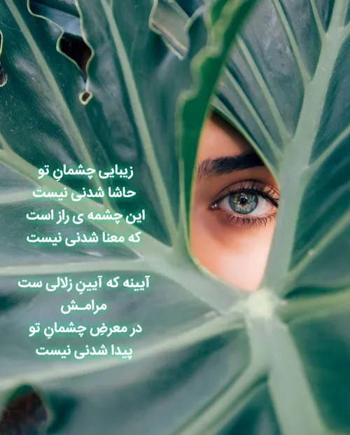 زیبایی چشمانِ تو حاشاشُدنی نیست