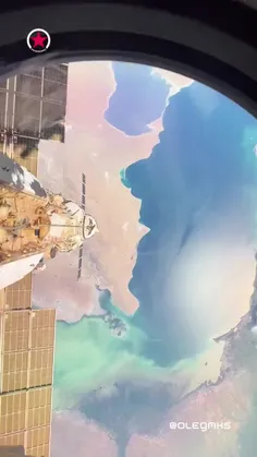 کلیپی از دریاچه خزر که توسط اولگ آرتیمف فضانورد اهل روسیه