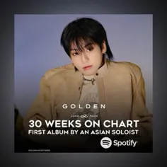 آلبوم GOLDEN جونگکوک با سپری کردن ۳۰ هفته در چارت هفتگی ت