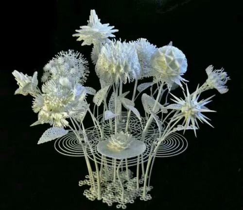 گل هایی ساخته شده با پرینتر سه بعدی