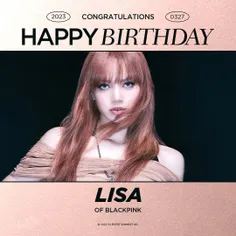 Happy birthday Lisa 💕