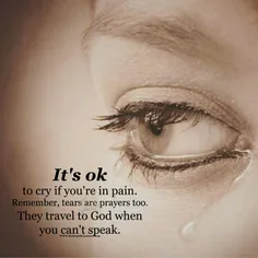 اگر دردی دارید و گریه میکنید اصلا بد نیست. به خاطر داشته 