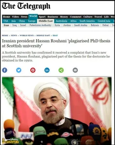 خبرگزاری انگلیسی تلگراف: حسن روحانی در رساله دکتری خود تق