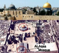 #مسجد_الاقصی و مسجد #قبه_الاصخره هر دو در یک تصویر و کنار